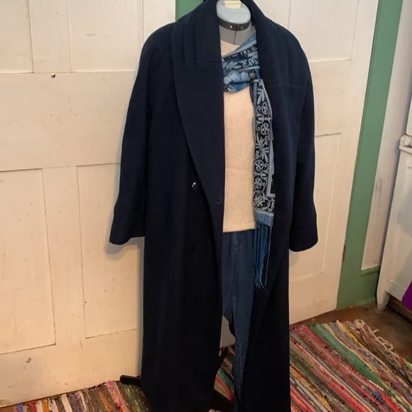 Vintage Alorna Petites Navy Blue Reefer-style Coat - Picture 16 of 17